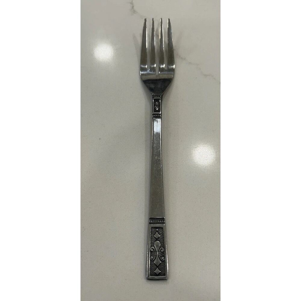 Vtg INTERPUR CORTINA Salad‎ Fork 7” STAINLESS 18/10 FLATWARE MCM JAPAN